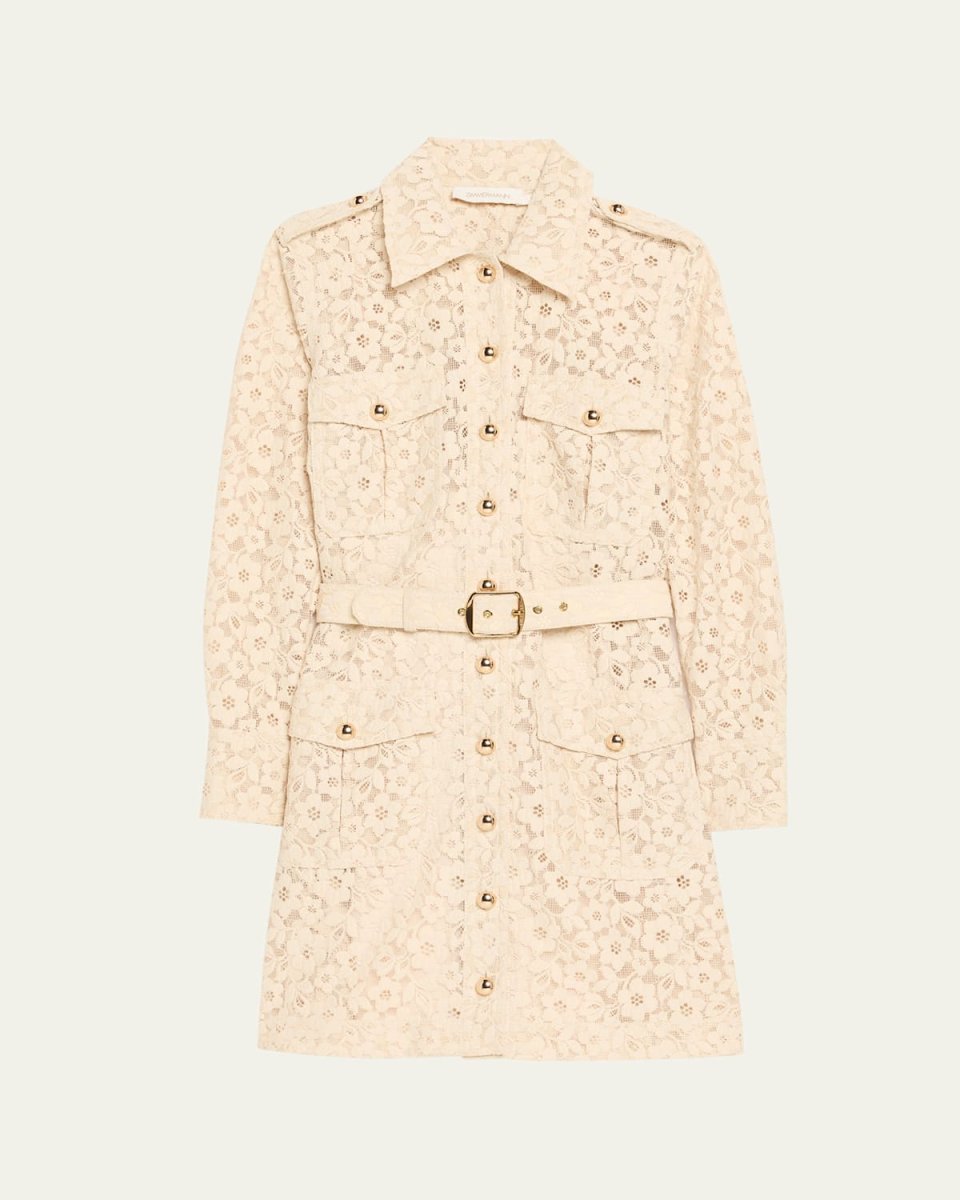 Lace Utility Shirtdress